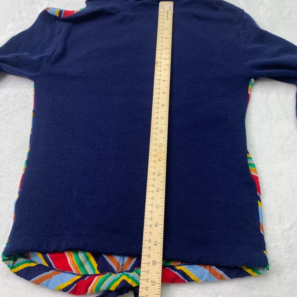 VTG Helen Sue Long Womens XS Sleeve Primary Rainbow V Turtleneck Psychedelic 70s - Picture 8 of 10